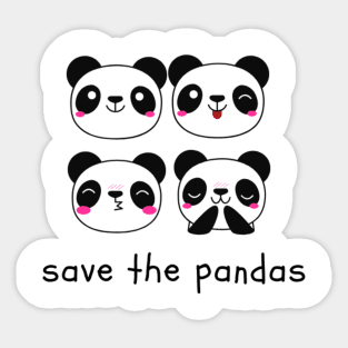Save the Pandas Sticker